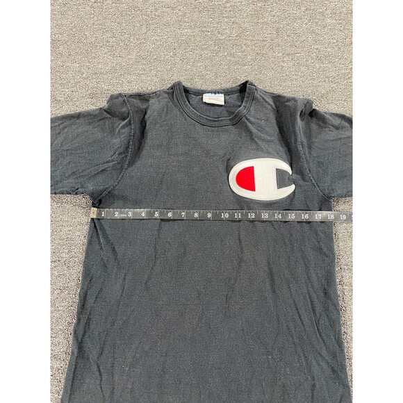 VINTAGE Champion Shirt Black Short Sleeve Crew Tee Streetwear Adult Mens Medium - Picture 3 of 15